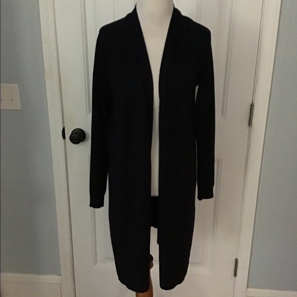 Versatile Navy Long Cardigan